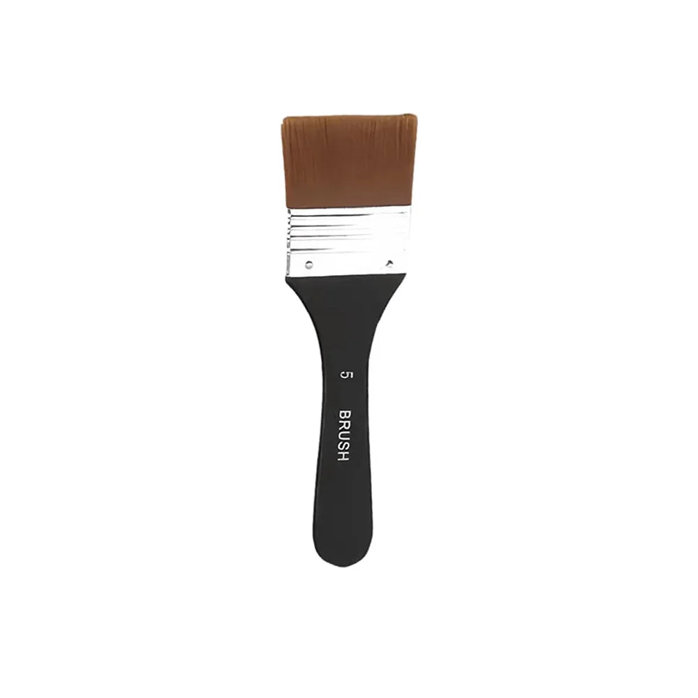 Paint Brush, Flat Bright Paint Brushes Craft Basecoating Paint Brushes with Wooden Handle for Acrylic, Oil, Watercolorercolor