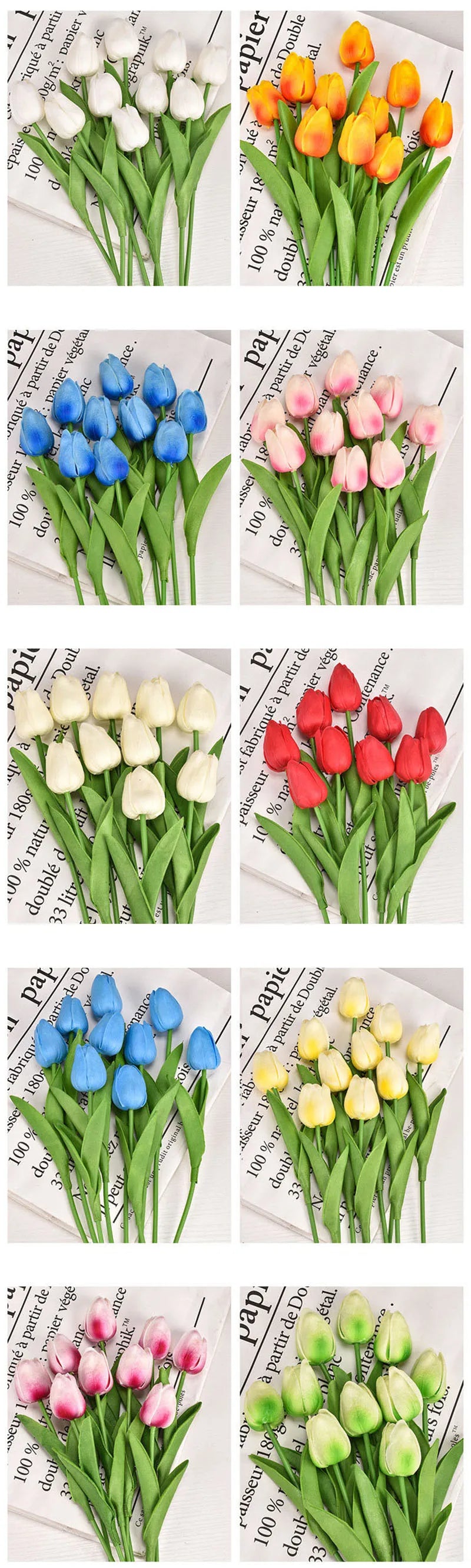 3/5/10/15/20pcs Tulips Artificial Flowers Real Touch Flower Bouquet Tulips Fake Flower for Wedding Home Decoration