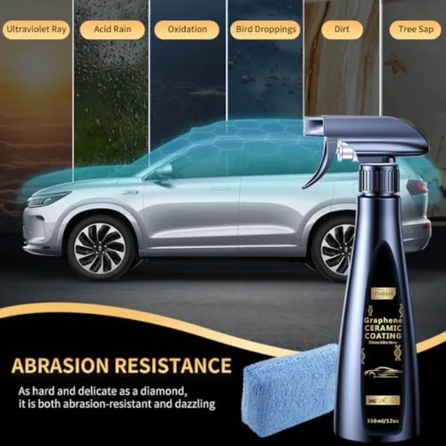 Ceramic Coating for Car Reduces Water Spotting Enhances Shine Gloss Nano Graphene Paint Sealant Detail Protection Spray for Aut