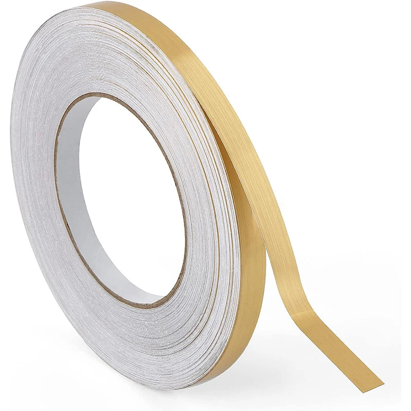 50M Self-Adhesive Tile Beauty Seam Sticker Tape 0.5/1cm Width Waterproof Gold Foil Lines Floor Wall Gap  Decor Seal Strip Tape