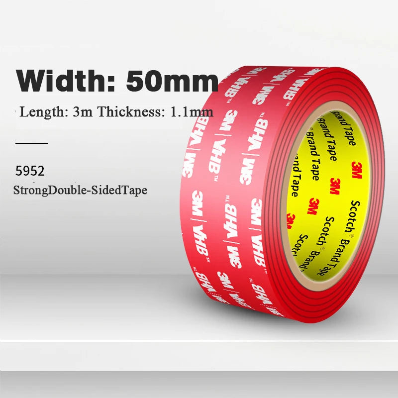 Original 3M VHB 5952 Mounting Acrylic Tape Double Sided Tape Heavy Duty Waterproof Adhesive Strips Tape for Car Home Decoration
