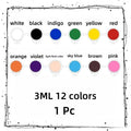 3mL, Acrylic Pigment for Student Art, Graffiti Painting, DIY Pigment, Hand Painted Walls, 12 Colors, Wholesale