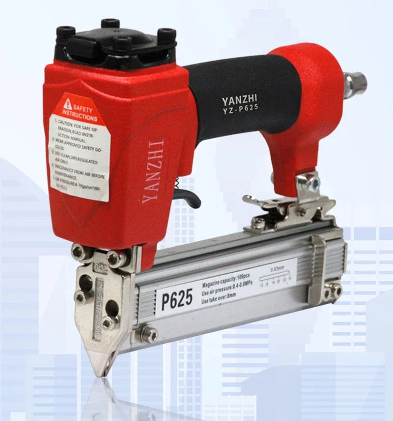 1Pc Pneumatic Staple Gun, 0.63mm Professional Heavy-Duty Finish Nailer Stapler for Wood, Upholstery, Carpet, Wire Fencing