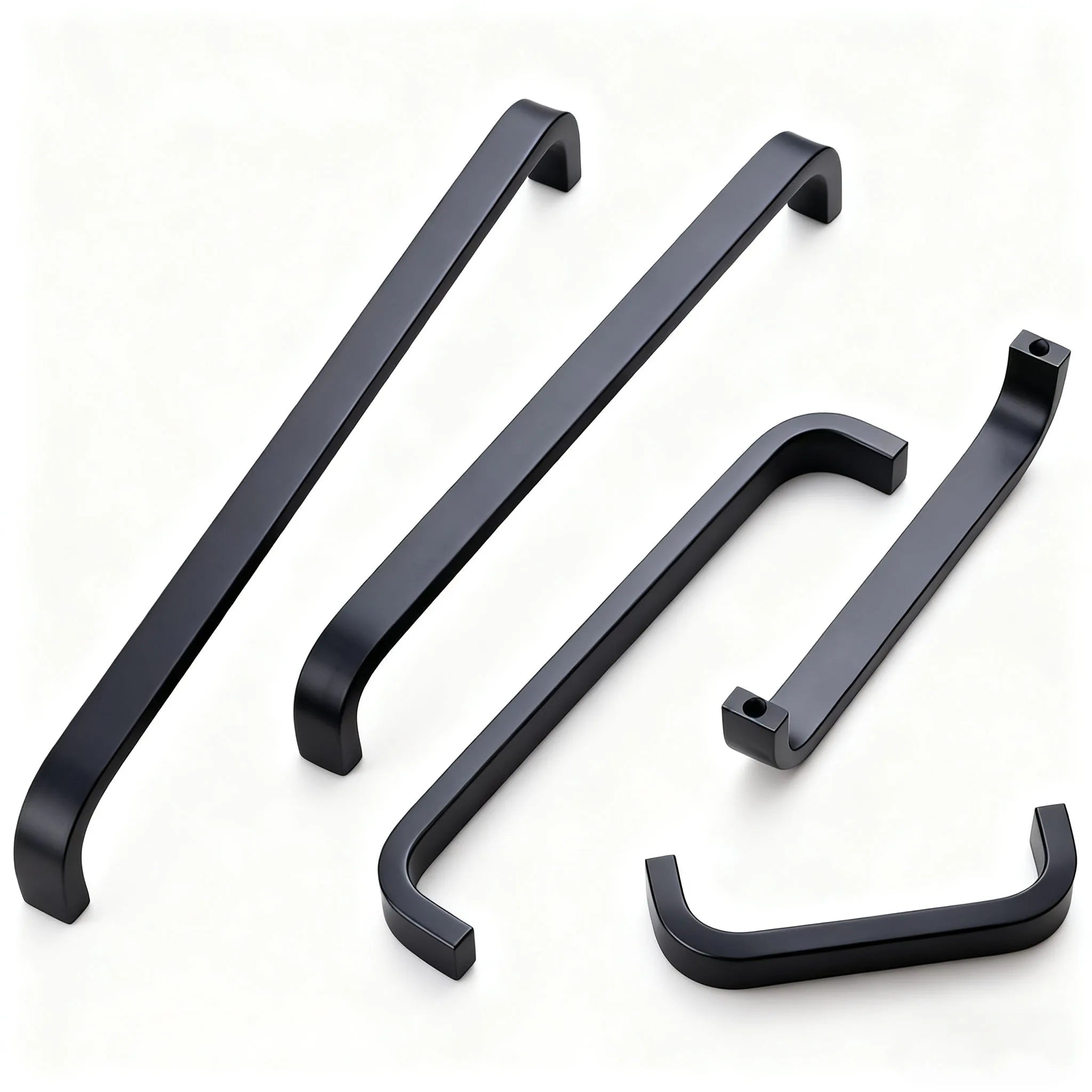 10pcs Arch Style Polished Metal Handles Solid Aluminum Alloy Cabinet Door Drawer Pulls Modern Simple for Furniture Hardware