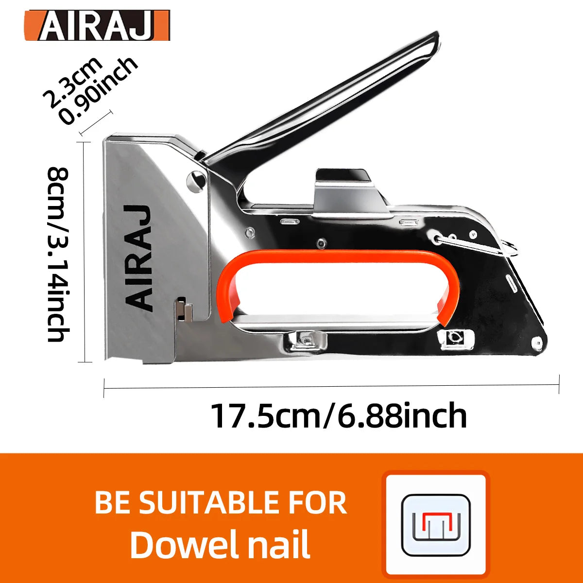 AIRAJ 4 in 1 Nailing Gun Light duty Home Use Code Nailing Gun Nail Woodworking Special Direct Staple Book Carpentry Tool U/T/I/N