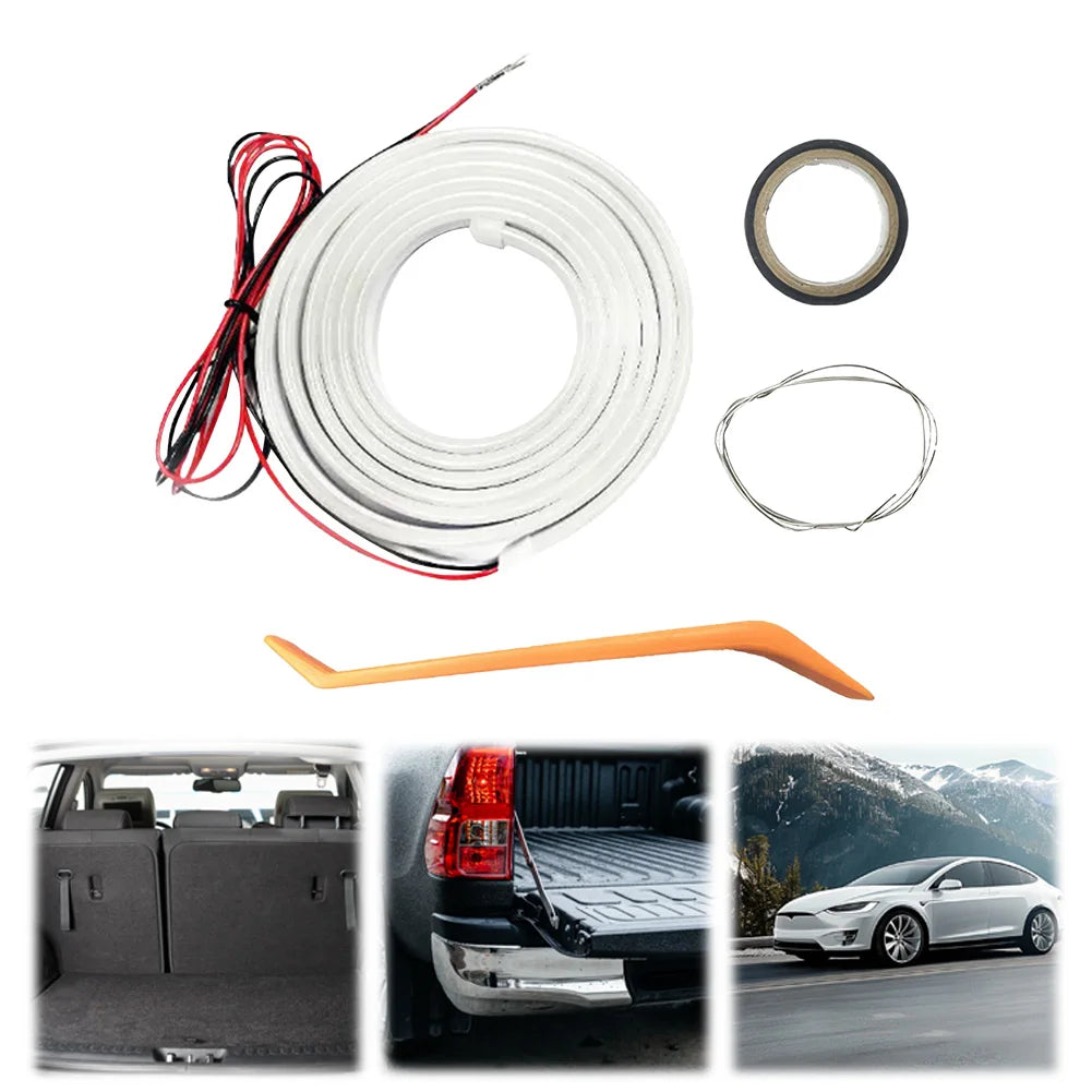 LED Auto Sensor Tail Light Strip Self Adhesive Car Trunk Ambient Lighting Strip Atmosphere Light Strip for Truck Trunk Decor