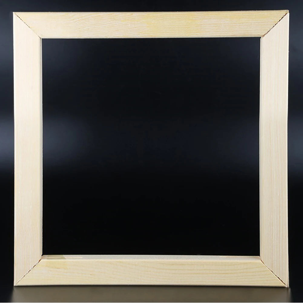 Painting Frame DIY Wall Hanging Photo Frame Decorative Wooden Hanging Frame with Adhesive for Canvas Paintings
