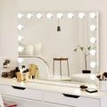 Large Hollywood Makeup Mirror 18 LED Bulbs Vanity Mirror with Protective Power Outlet USB Charging Port 3 Color Lighting Modes