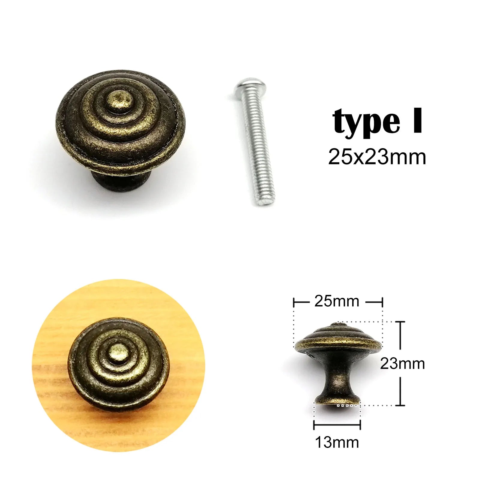 Antique brass Vintage Round Flower Furniture Cabinet Cupboard Dresser Chest Closet Drawer Door Window Handle Pull Knob