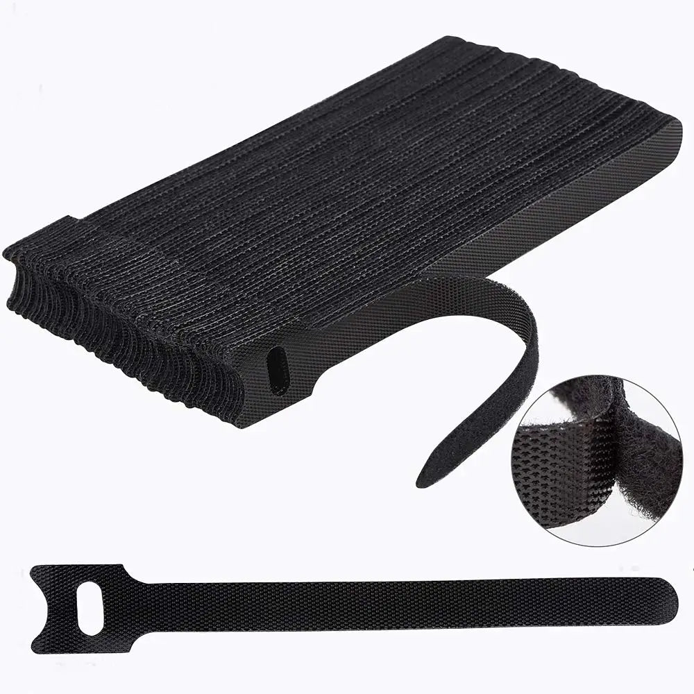 100pcs 100 reusable cable organizer ties, mouse headphone cable management nylon cable ties