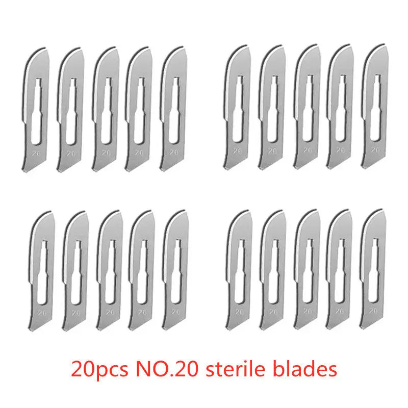 20-100pcs Carbon Steel Surgical Blades for DIY Cutting Phone Repair Carving Animal Eyebrow Grooming Maintenance Scalpel Knife