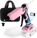 100W Cordless Hot Glue Gun for Dewalt 20V MAX Battery with 20PCS Full Size Glue Sticks, Digital Temperature Adjustable High