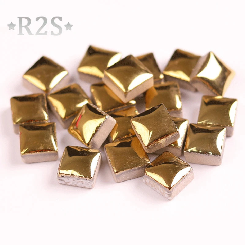 100g DIY Ceramic Mosaic Tiles Glass Mirror Handmade Ornaments Tiles Wall Crafts Colorful Crystal for Decorative Materials arte