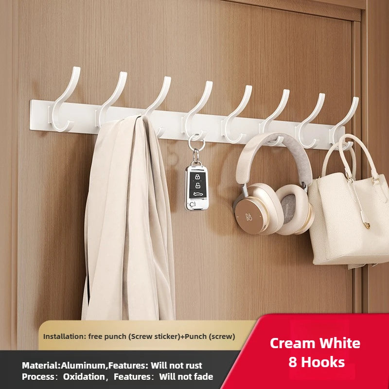 Black white Folding Robe Hooks Towel Hanger Nail Wall Rack Hooks Coat Clothes Holder for Bathroom Kitchen Accessories
