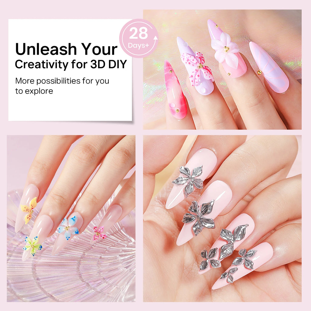 MIZHSE Builder Nail Gel White Milky Hard Clear Gel Polish For Nail Extension Salon Manicure Set Home DIY Professional Nail Art