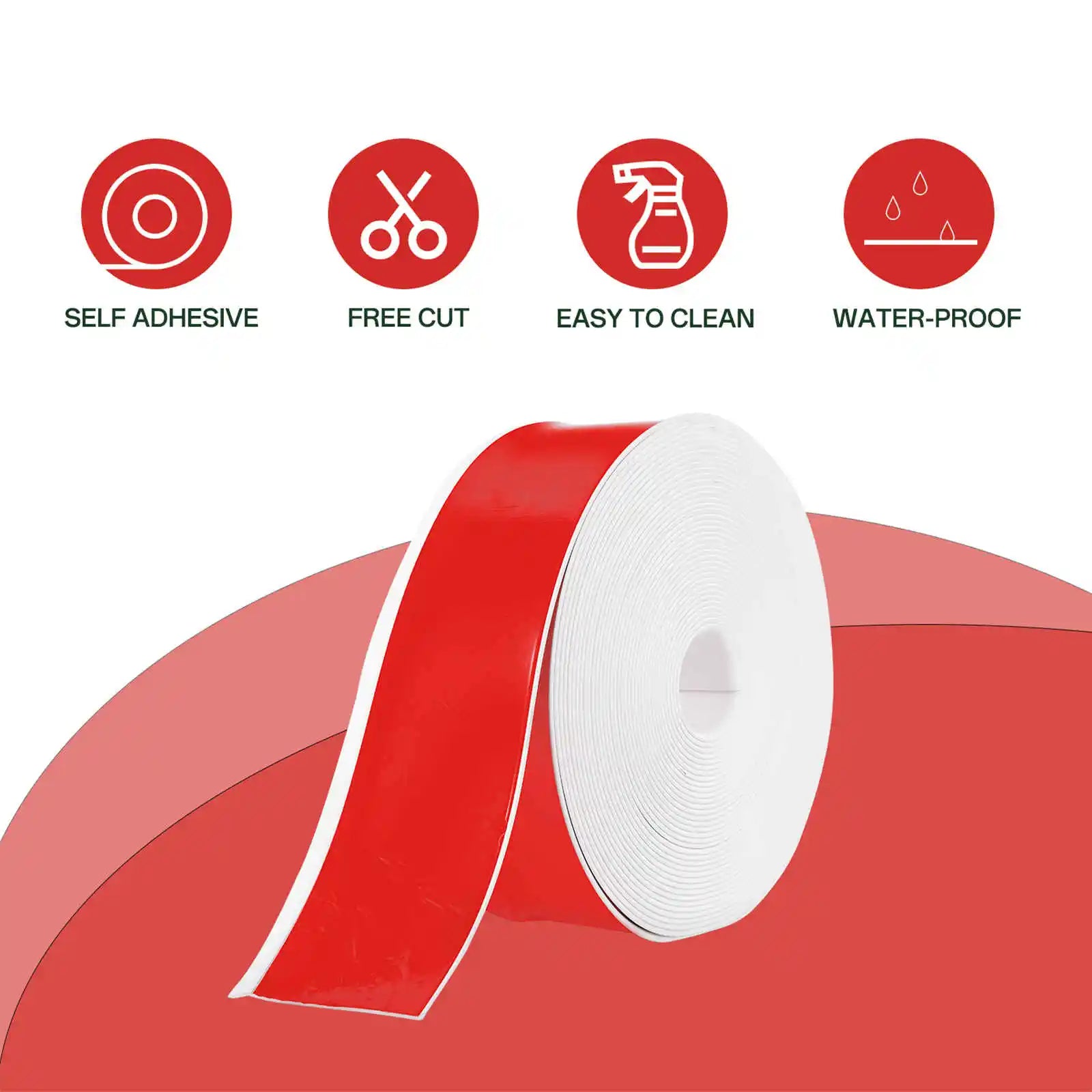 Baseboard Molding Trim,Flexible Wall Base,Floor Baseboard Decor,Peel and Stick Molding 4 Inch X 60 Feet Wall Trim(White)