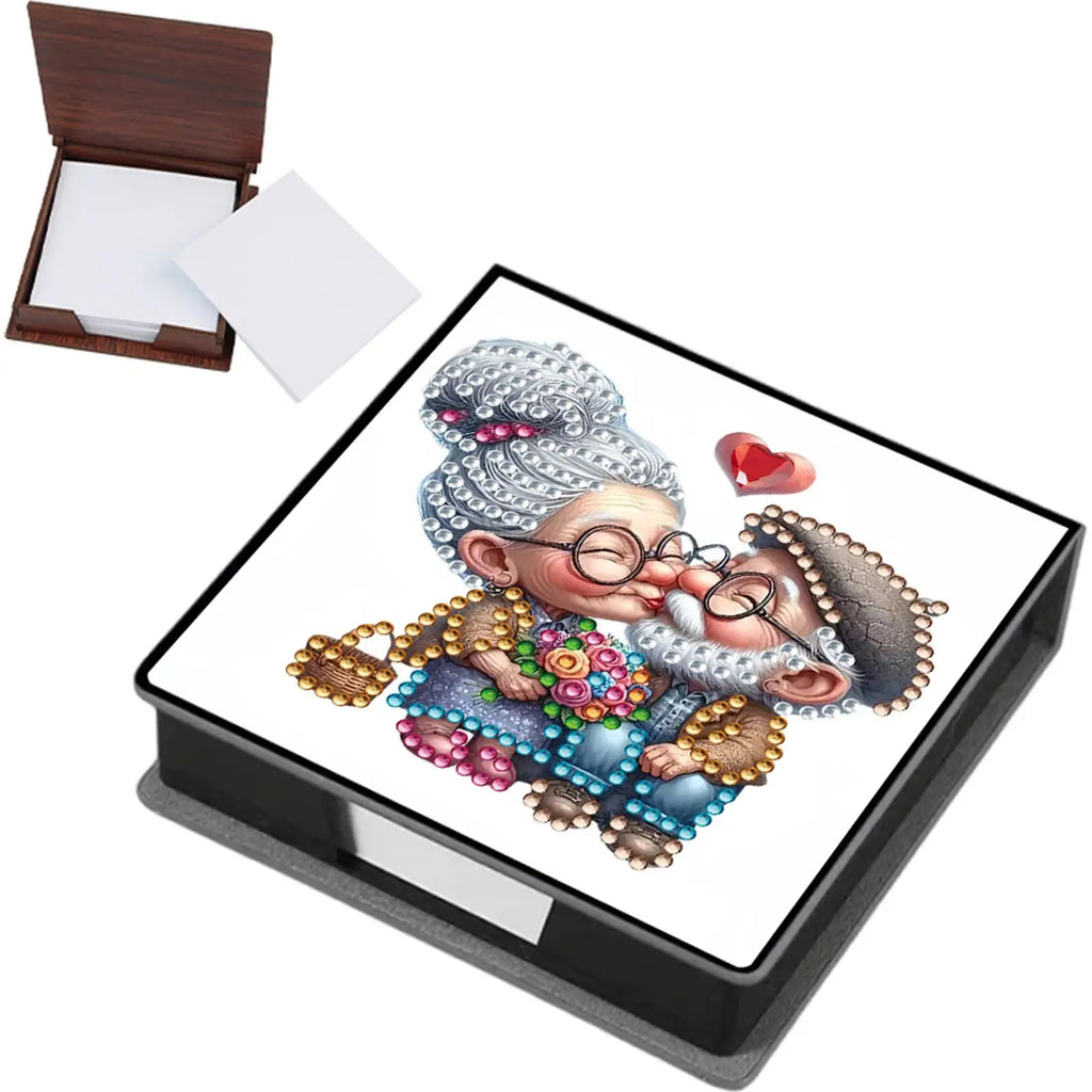 PU 5D Diamond Painting Kit Note Box with 160 Sheets Diamond Art Notebook Box for Daily Record Or Gift