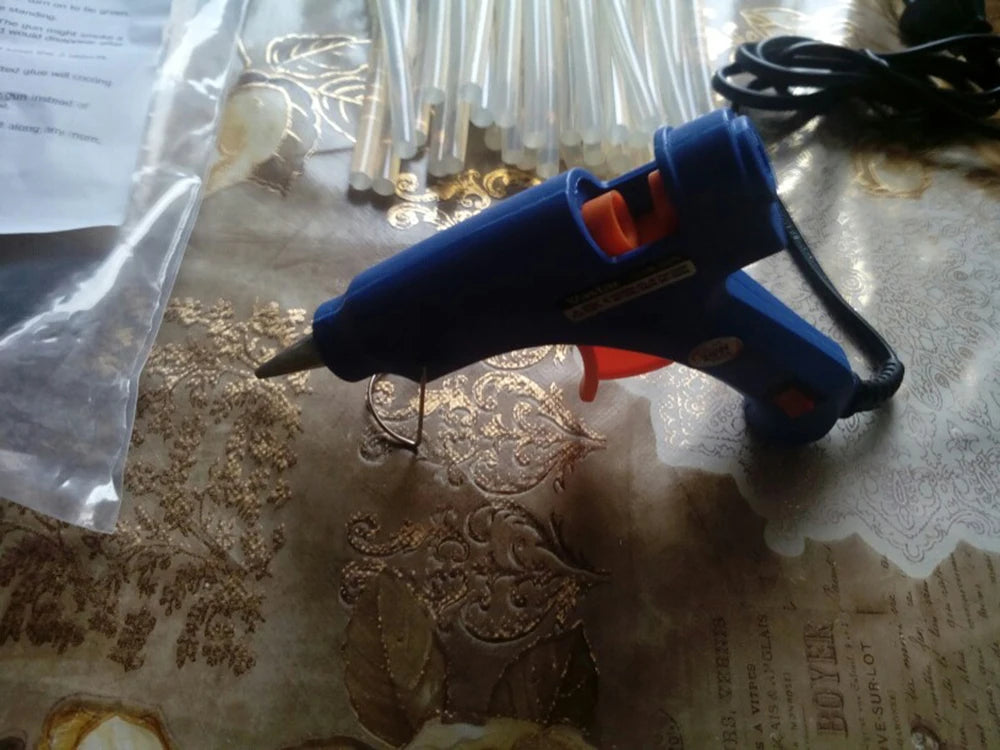 OIMG 20W Hot Melt Glue Gun Mini Household Industrial Guns Heat Temperature Thermo Electric Repair Tool Use 7mm Glue Sticks