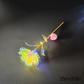 Artificial Rose Flowers LED Light Foil Flower In Glass Cover Eternal Rose Wedding Home Decor Birthday Mother's Day Gift