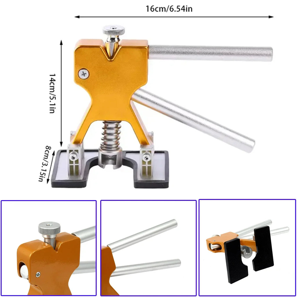 Car Dent Repair Tool Glue Gun Paintless Sheet Metal 2 in 1 T-bar Dent Repair Kit Auto Dent Remover Suction Auto Dent Puller Tool