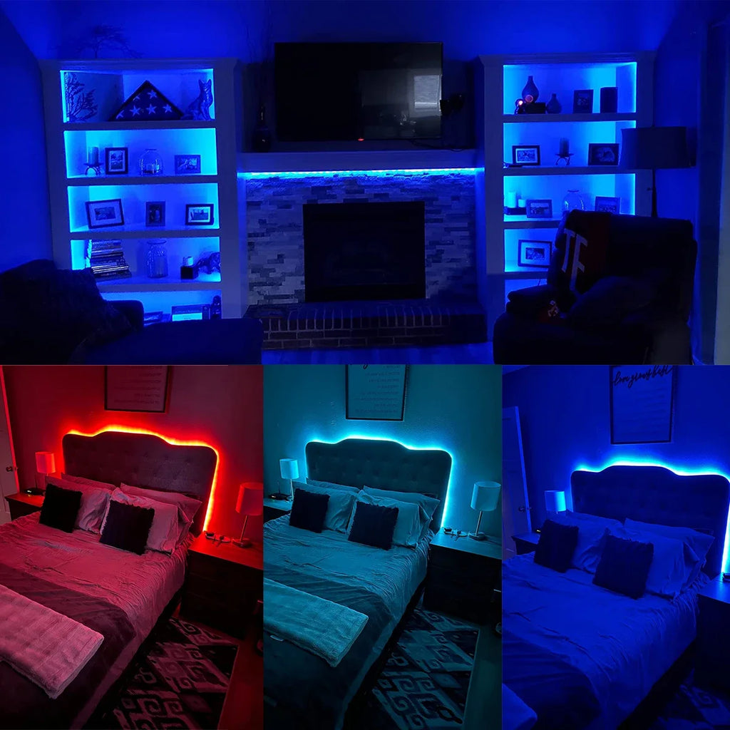 4-16ft Led Lights For Bedroom, LED Strip Lights With Remote Control RGB LED Strip, LED Lights For Room Home Party