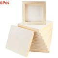 Square Wood Panels, 6x6"/15x15cm, Blank Wooden Canvas Cradled Painting Panel Boards for Drawing, , Pouring, DIY Arts Crafts