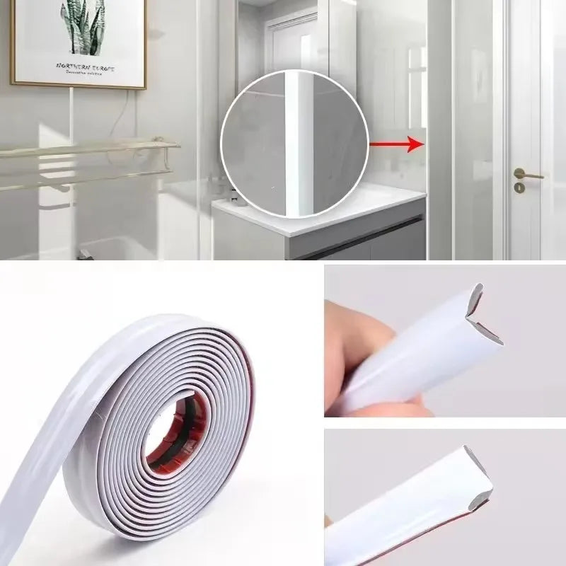 PVC Self-adhesive Decorative Tape Gold Background Wall Inner Corner Decor Strip Furniture Table Edge Anti-collision Bumper Tape