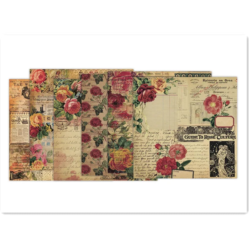 12 Sheet Scrapbooking Paper 15x15cm, Christmas Journal Planner Paper Pad Cardstock Backgrounds Card for DIY Art Craft Decoration