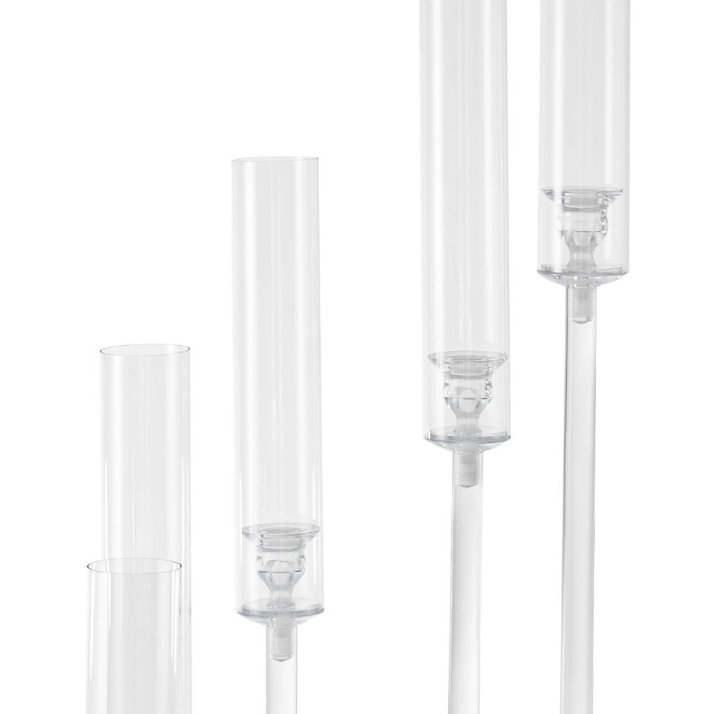 8-head Candle Holder Acrylic Clear Candle Stand for Weddings, Birthdays, Party Event, Centerpieces Decorations