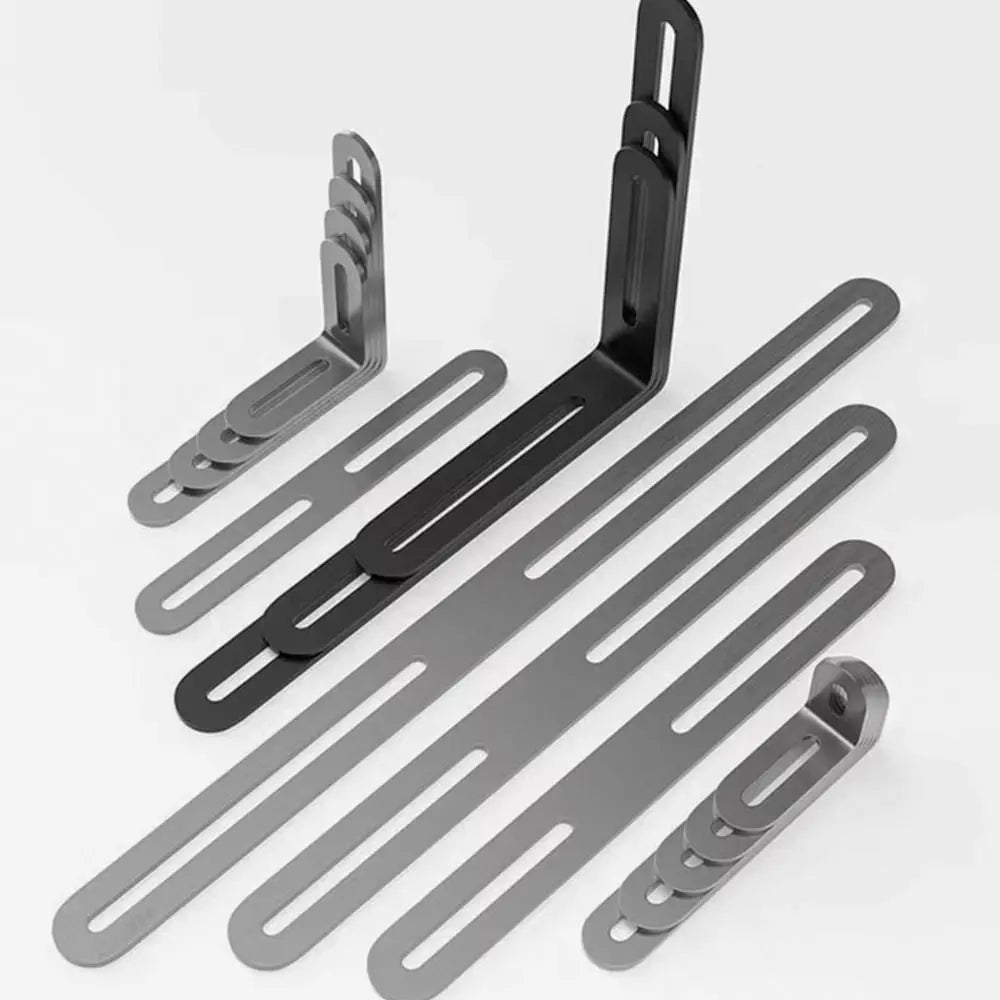 1/2Pcs Stainless Steel Angle Bracket Furniture Fastener 90 Degree Right Angle Corner Brace Joint Silver L Shape