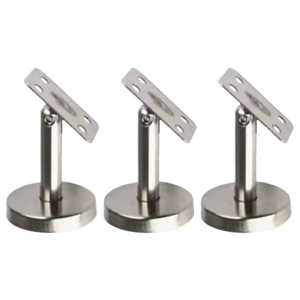 3Pcs Adjustable Stair Handrail Brackets Movable Column Bracket 304 Stainless Steel Handrail Wall Support Hardware Accessories