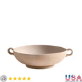 Ceramic Low Stone Distressed Bowl Decorative Centerpiece Home Tabletop Display Gift Holidays Housewarmings Birthdays
