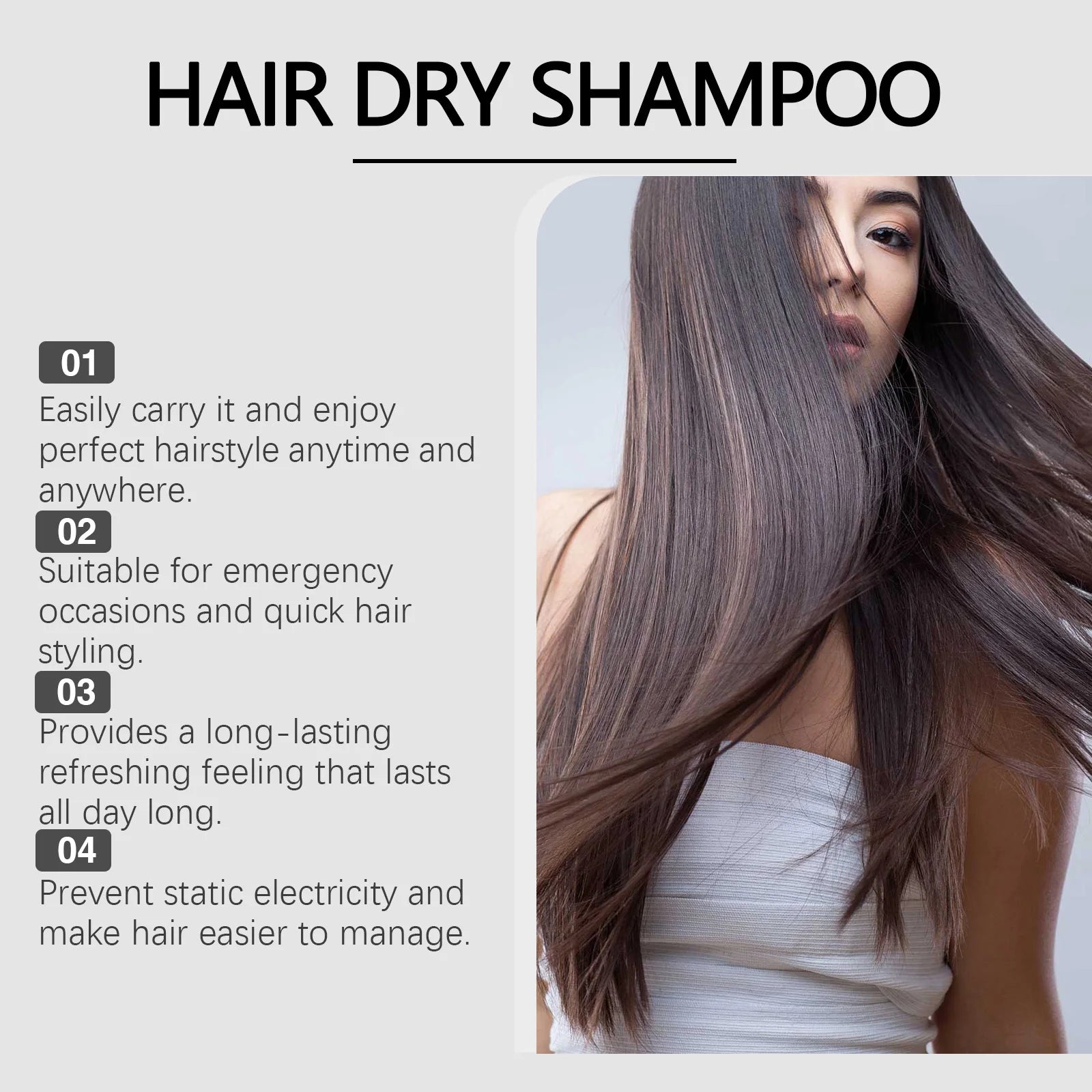 Hair Dry Shampoo Volumizing Refreshing Oil Control Non-irritating Scalp Smoothing Fresh Fragrance Long Lasting Shine Care Spray