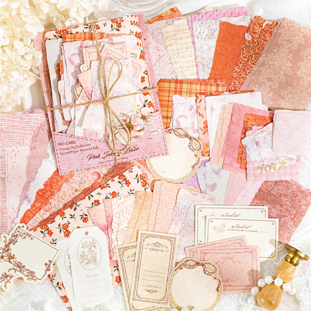 4Style Paper Post Office Series Scrapbooking Set Diy Handheld Account Diary Decoration Collage Material