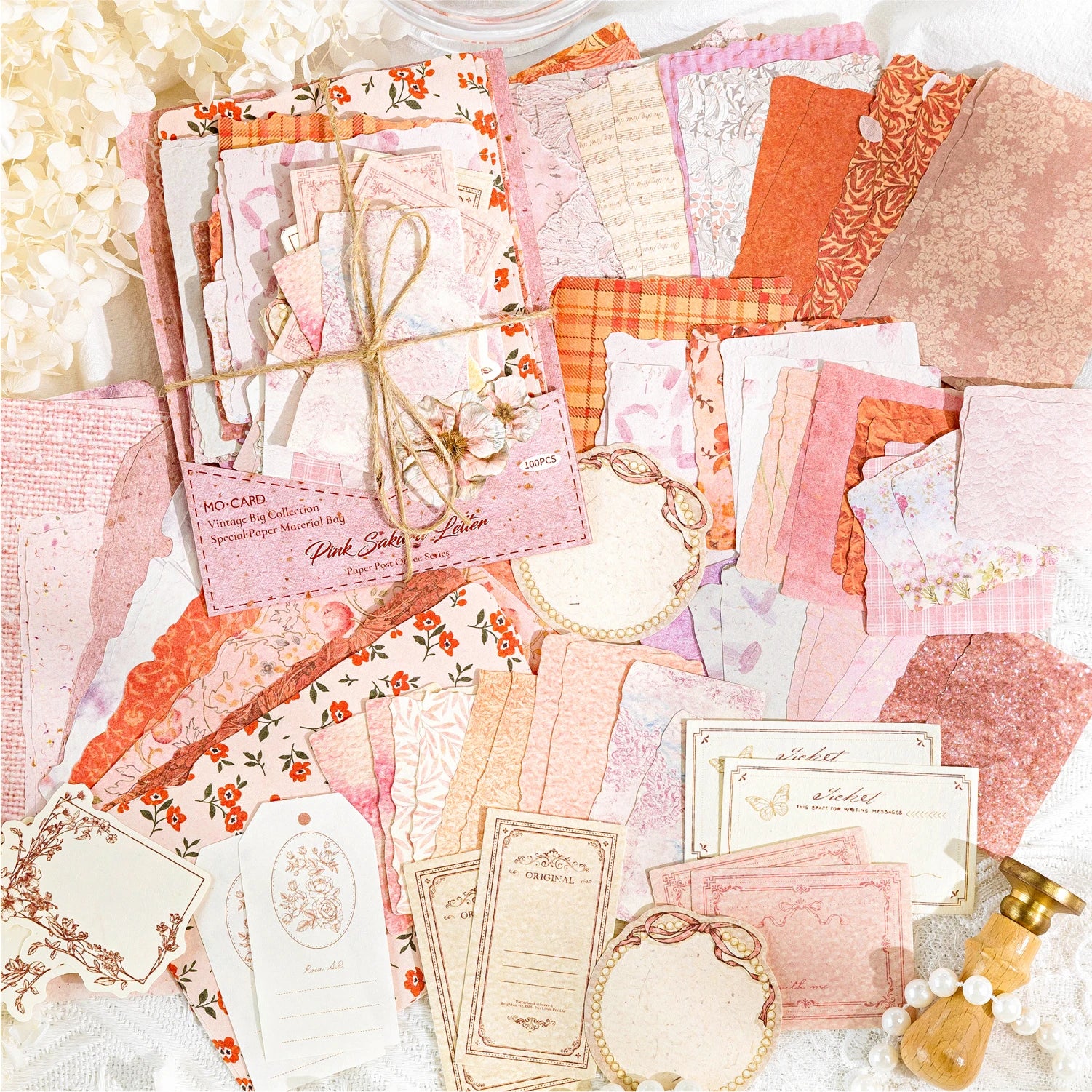4Style Paper Post Office Series Scrapbooking Set Diy Handheld Account Diary Decoration Collage Material
