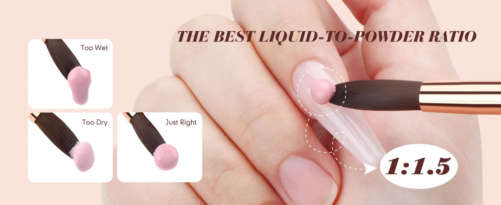 SAVILAND Clear Pink Nudes Acrylic Powder Kit with 30ml Acrylic Liquid Acrylic Nail Brush Nail Forms for Nail Art Salon Home DIY