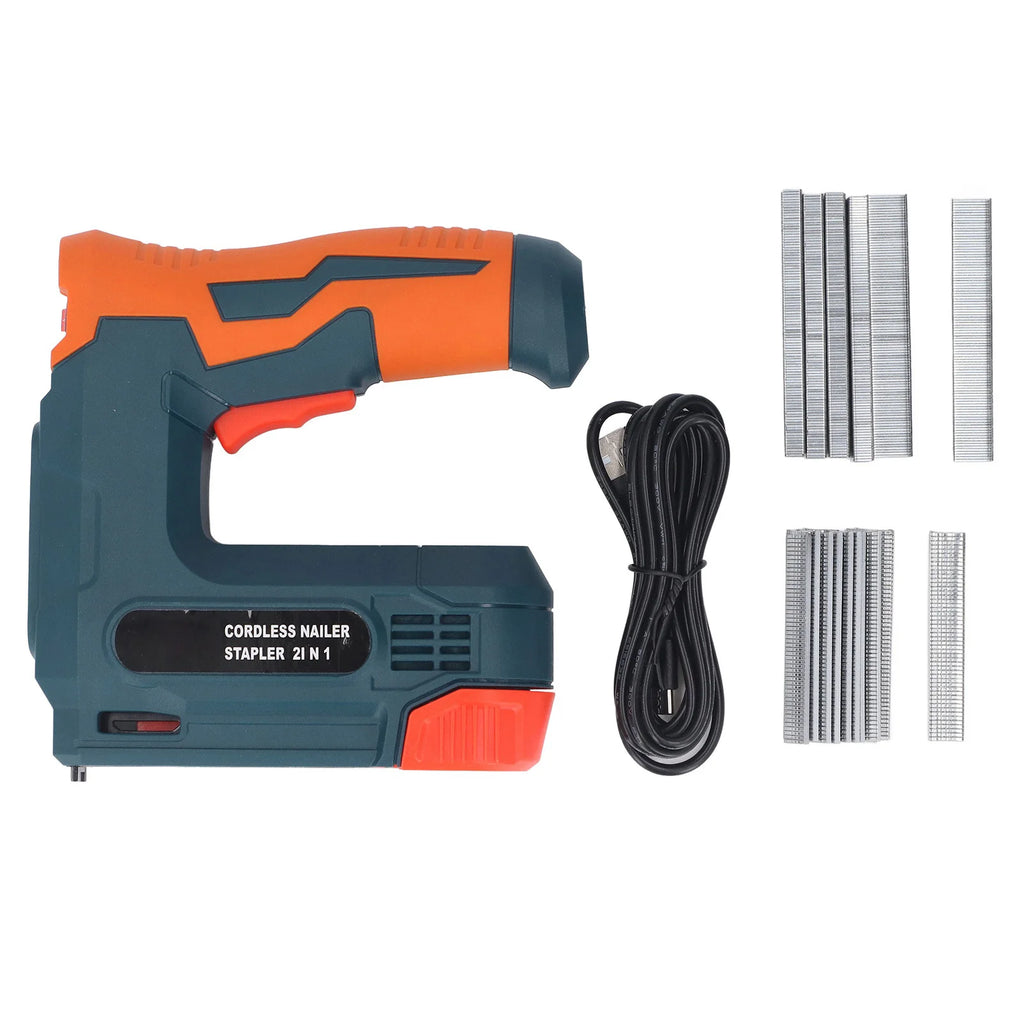 Cordless Brad Nailer Portable USB Charging Battery Powered Nail Gun for Woodworking Electric Nail Gun Battery Powered Nail Gun