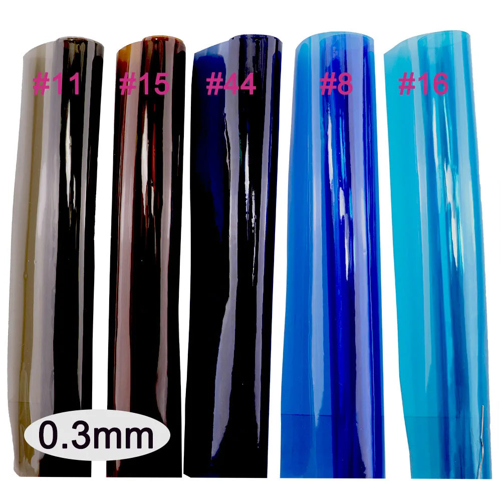30x120cm Roll Pink Red Orange Blue Clear Transparente PVC Fabric Vinyl Soft Glass Cloth Waterproof For Handbag DIY PV050