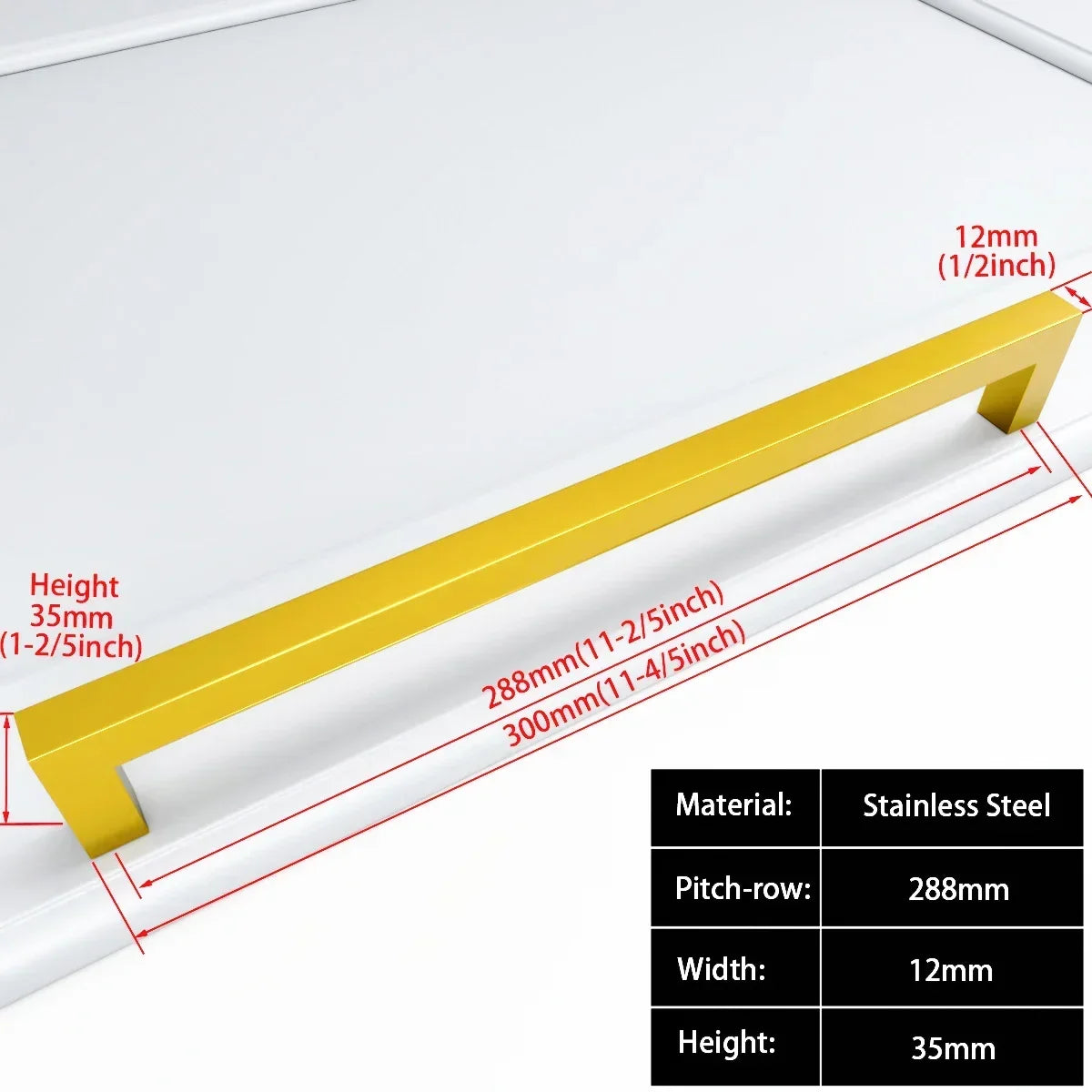 Square Furniture Hardware Black Cabinet Handle Stainless Steel Kitchen Door Knobs Cupboard Wardrobe Drawer Pulls