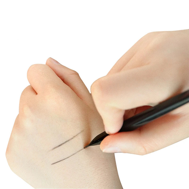 LOYBJ Thin Eyebrow Eyeliner Brush Super Fine Angled Brow Contour Brush Portable Women Eyebrow Liner Cream Cosmetic Makeup Tools