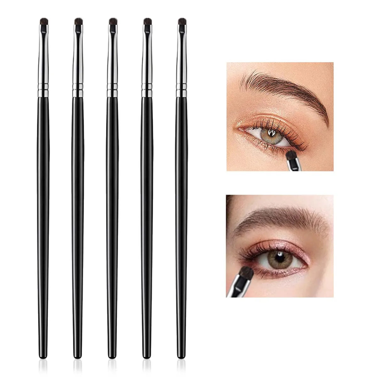 4Pcs Eye Detail Brushes Set, Eyeshadow Brushes, Undereye Smudge Brushes, Soft Eyeliner Brush, Perfect Eye Makeup Tools