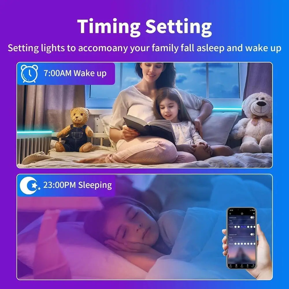 32.8T RGB Neon LED Strip Lights, 24V Waterproo Silicone Rope Light, Music Sync, Color Changing, App & Remote Control, or Bedroom