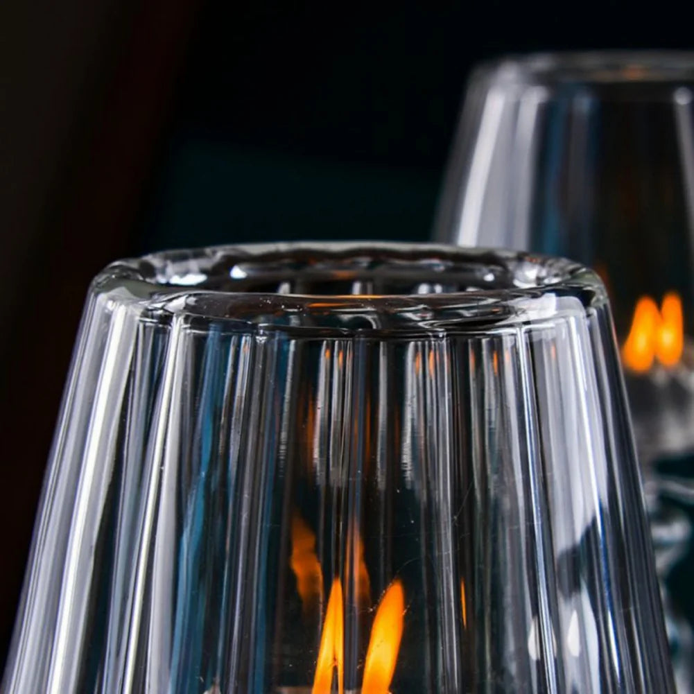 Clear Vintage Glass Candle Holder Romantic Candlelight Table Lamp Shape Candlestick Nordic Wedding Party Desktop Decoration