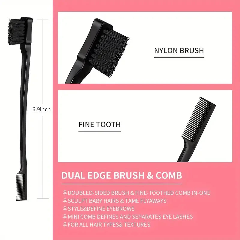 Edge Control Brush Frizz Control Edge Control Comb Tame Frizz High Quality Edge Styling Brush and Quickly Smoothing Edge