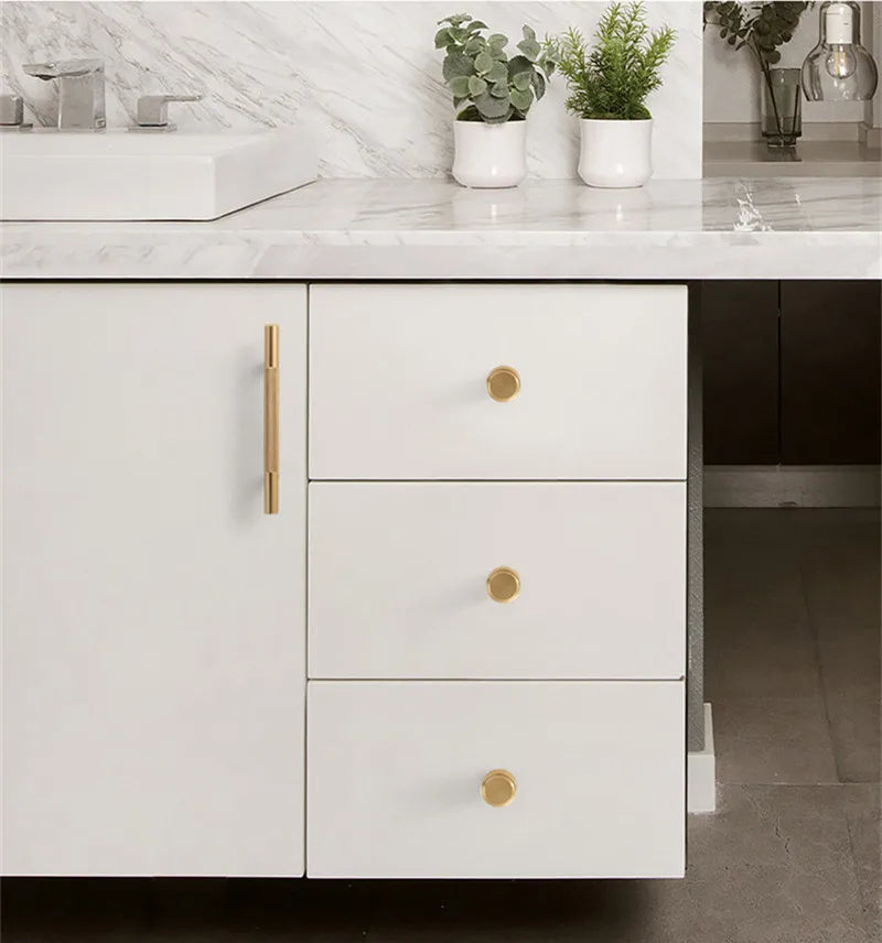 KK&FING Gold Knurled Handles For Cabinet And Drawer Aluminum Alloy Wardrobe Handles Kitchen Cabinet Pulls Knurled Drawer Knobs