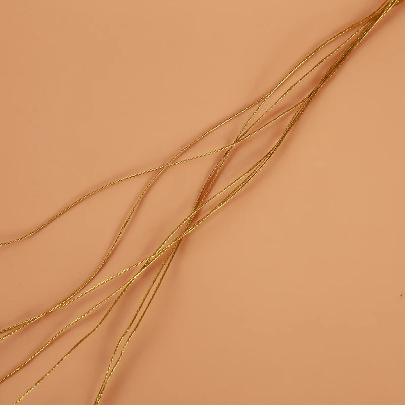 120 Meters Gold Plated Copper Wire DIY Jewelry Accessories 0.4MM Metal Wire For DIY Handmade Braided Jewelry Making Nylon Cord