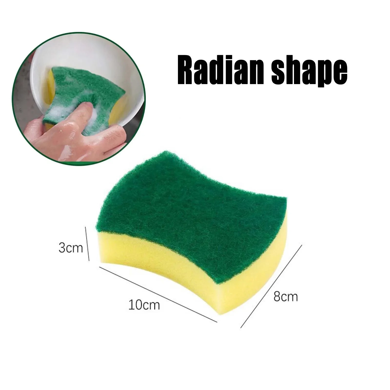 Highly Absorbent Dishwashing Sponge Kitchen Clean Rub Pot Rust Focal Stains Sponge Removing Kit Home Cleaning Brush Sponges