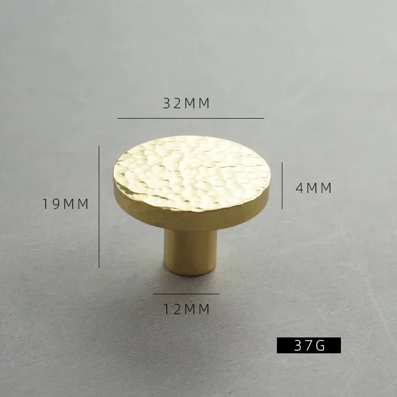 Nordic Solid Brass Furniture Knobs Golden Unique Pattern Cabinet Knobs and Handles Shoe Cabinet Bookcase Drawer Knobs