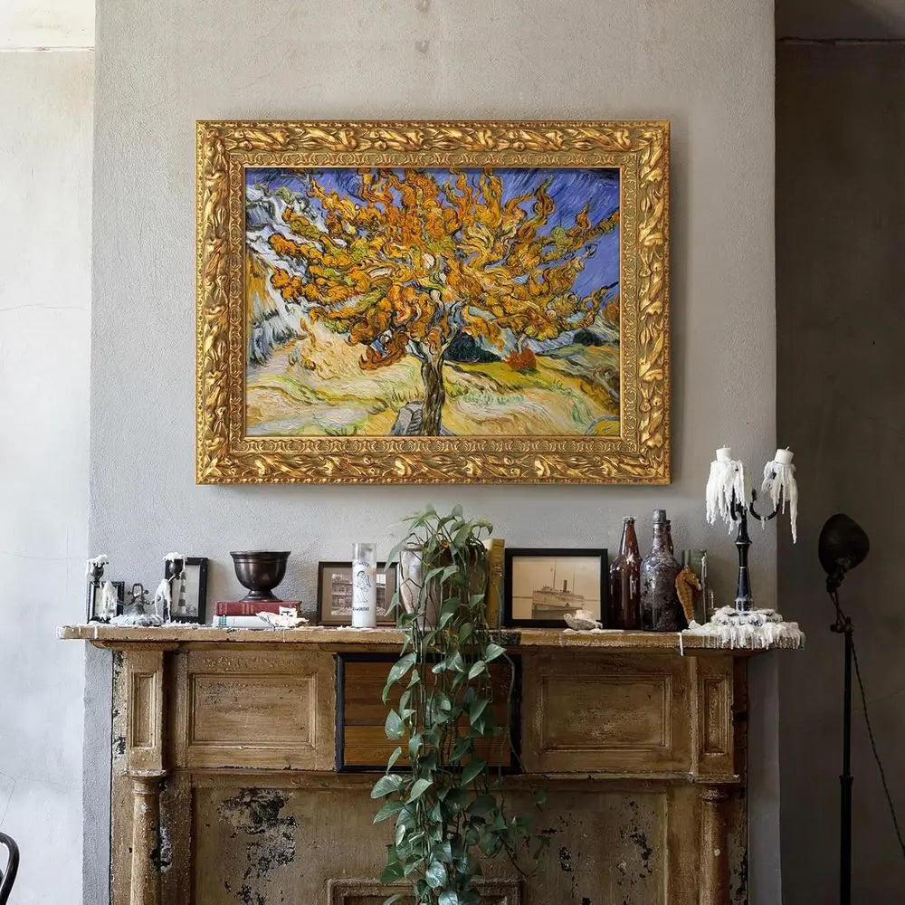 16x20 Antique Gold Picture Frame for Canvas Oil Paintings, Ornate Wall Decor (Empty, No Backboard)