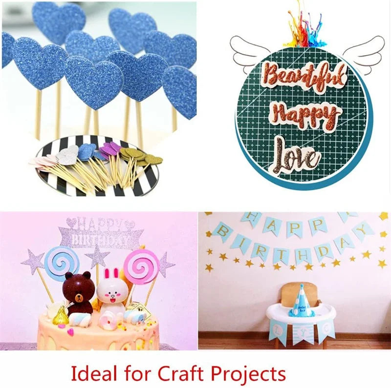 Glitter Cardstock Paper, Sparkly, Shinny Craft Paper, DIY Party, Graduation Decor, 10 Sheets